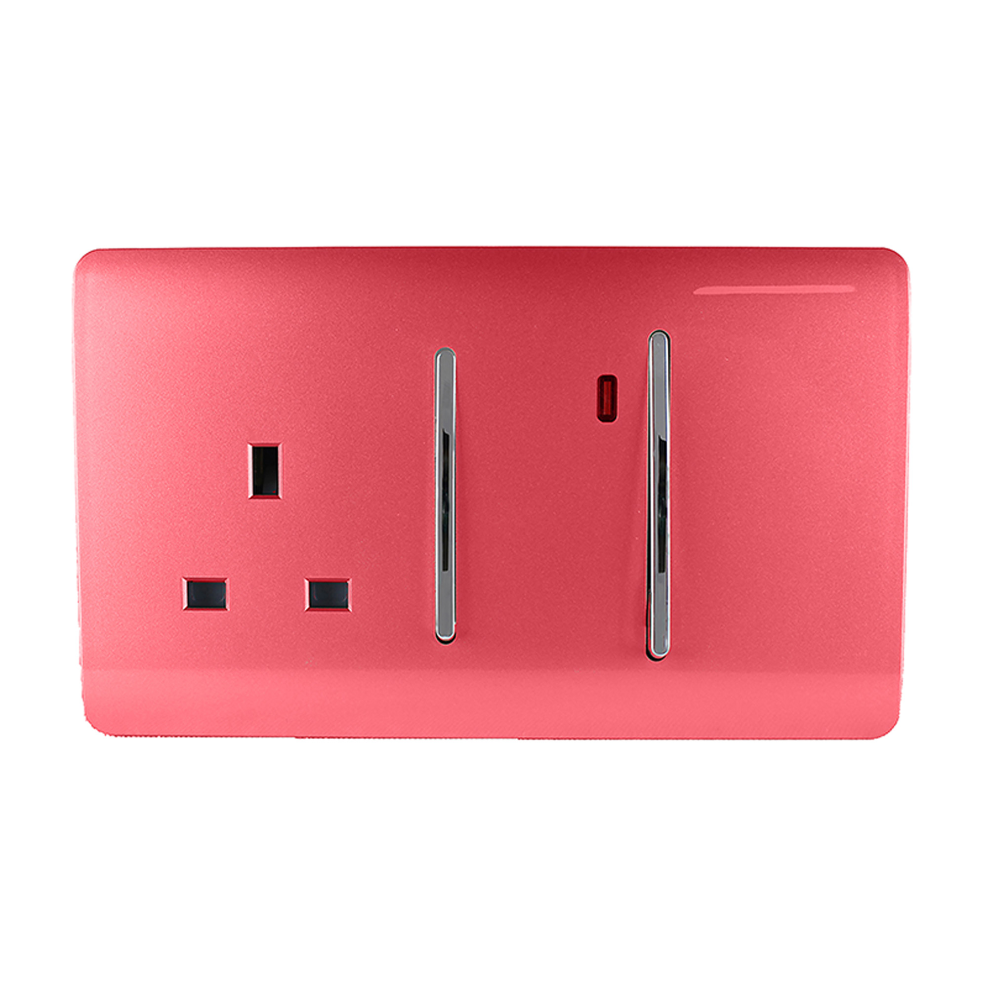 ART-WHS213SB  45A Double Pole Switch With Socket & Neon Strawberry